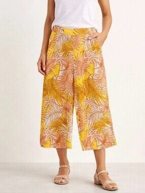 TAHARI 100% Linen Wide Leg Pants Large